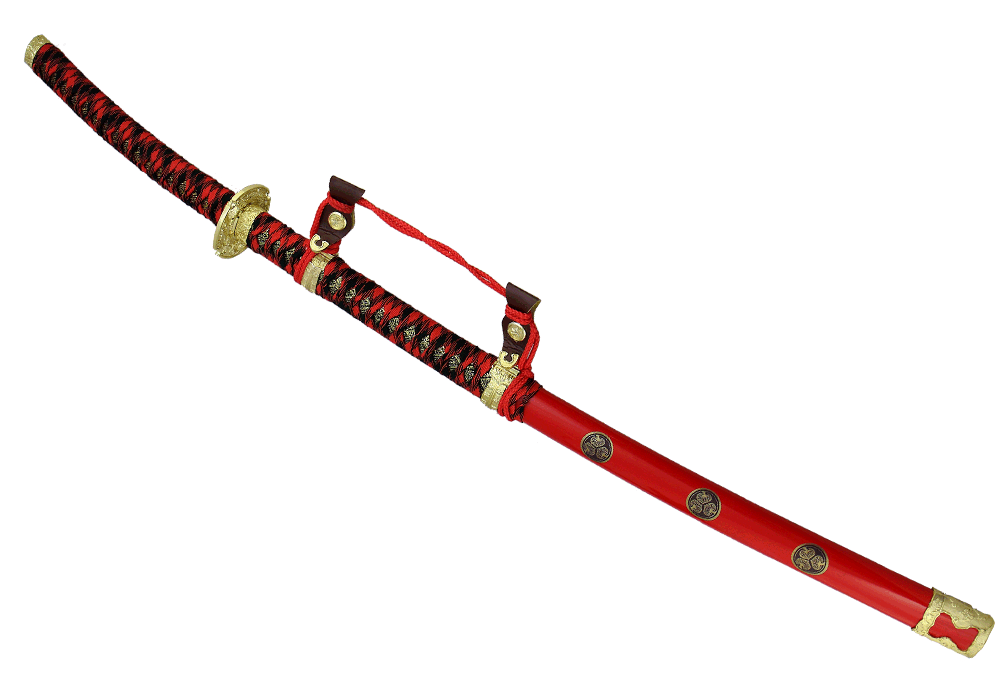 Меч самурайский тачи красный D-50041-RD-KA