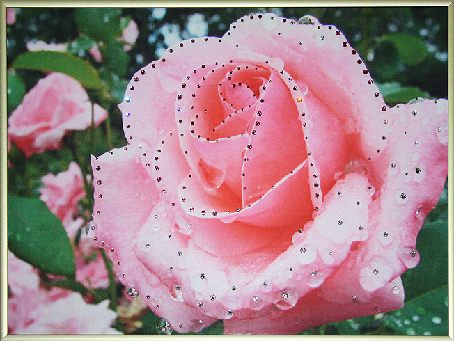 Картина с кристаллами Утренняя роза У-014 
