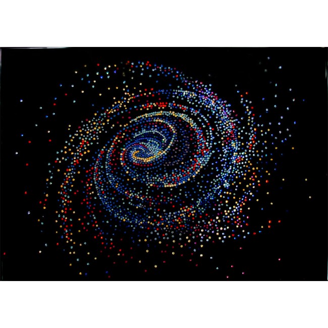 Картина с кристаллами Галактика Большая
