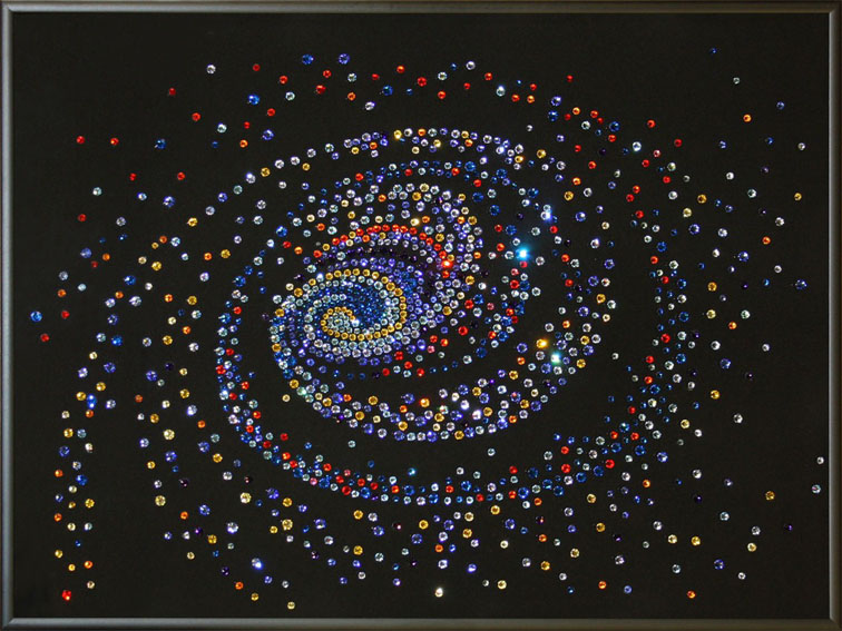 Картина с кристаллами Галактика Г-001