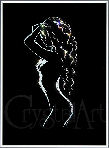 Картина с кристаллами Женский силуэт- Влечение Же-023