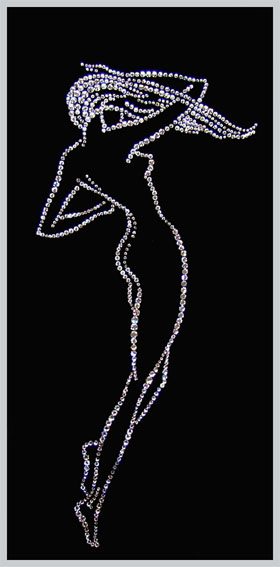Картина с кристаллами Женский силуэт(Желанная) Же-011