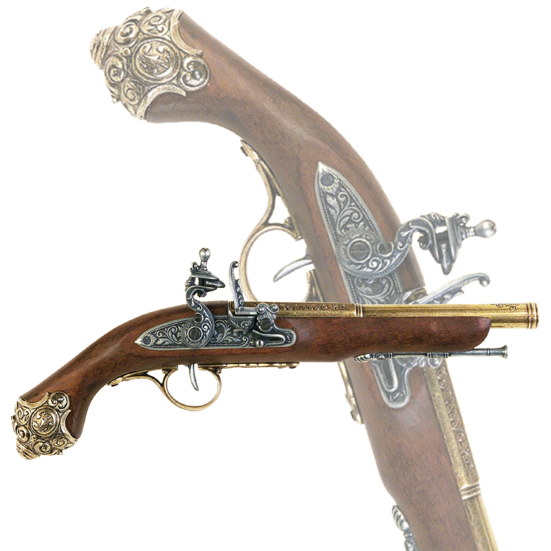 Пистоль ударный 18 века DE-1077-L