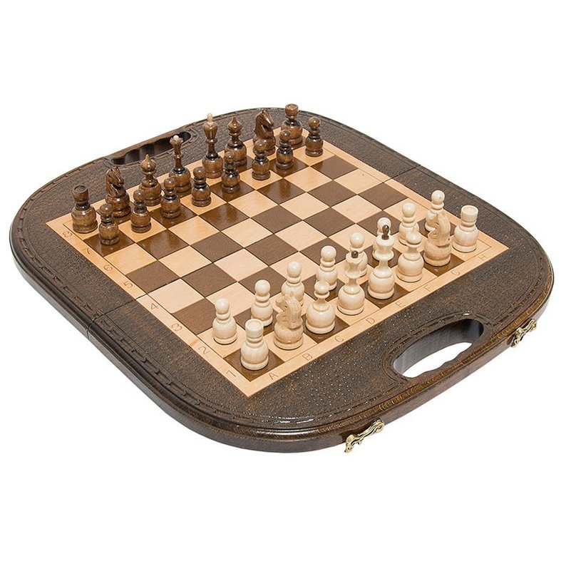 Шахматы+нарды резные «Овальные» 40 kh132-4