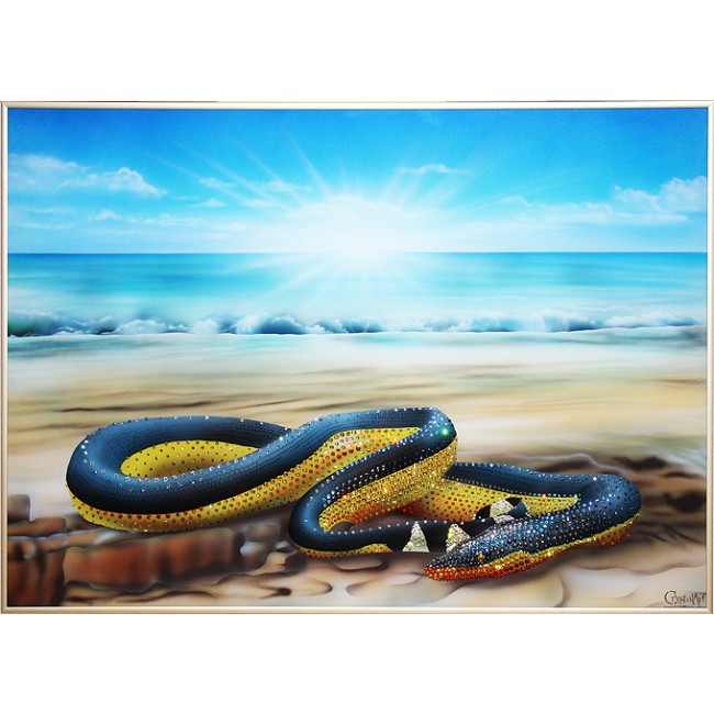 Картина с кристаллами Водяная змея-Пеламида