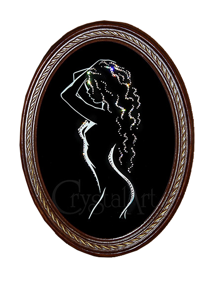 Картина с кристаллами Женский силуэт -Влечение Же-024