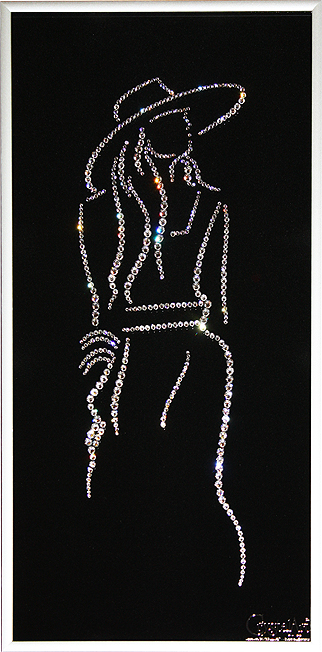 Картина с кристаллами Силуэт незнакомки C-099